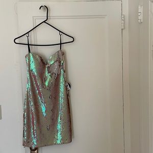 Dillard’s off shoulder sequin dress